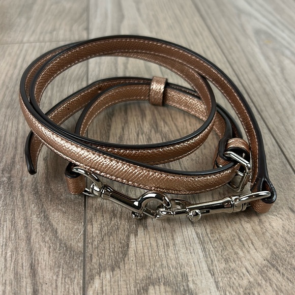 Coach Handbags - Nwot Coach replacement crossbody strap rose gold leather silver hardware